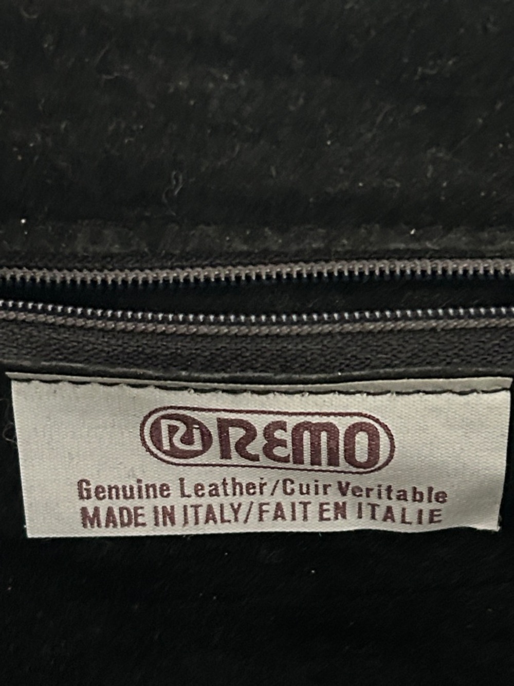 Vintage  Remo Genuine Leather Black Bag - Made in Italy
